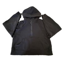 LULULEMON SCUBA OVERSIZED HALF ZIP HOODIE BLACK COLOR SIZE XS/S