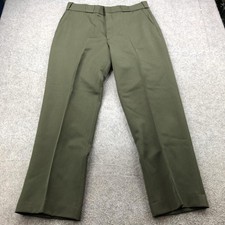 Flying Cross Pants Mens 37R Green Wool Blend Uniform Dress Fechheimer 32215