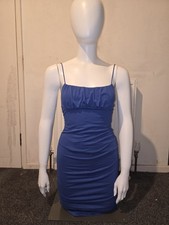 Scrunched Blue Dress Size 6 UK by Shein