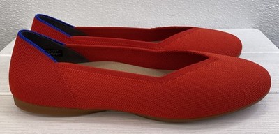 Rothys The Daily Flat Womens Size 9 Showstopper Red Knit Comfort Casual Slip On