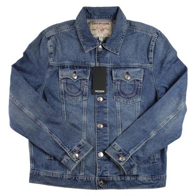ジャケット・アウター 90s True religion denim tracker jac True Religion Denim Trucker Jacket Mens M Blue Wash Jesse SN