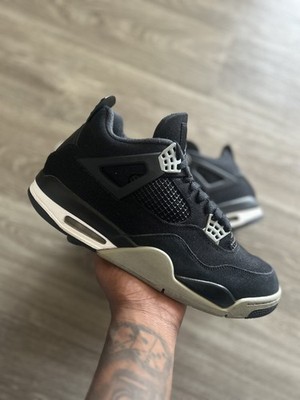 Jordan 4 Retro SE Black Canvas Sneakers DH7138-006 Size 11