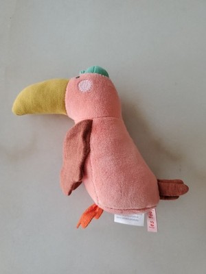 Moulin Roty Les Toupitis Bird Toucan Parrot Rattle Soft Toy France