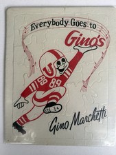 VINTAGE GINO MARCHETTI SIGNED JIGSAW PUZZLE PREMIUM BALTIMORE COLTS 89 FIGURALS