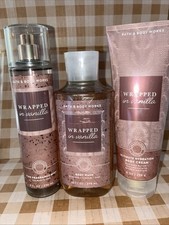BATH AND BODY WORKS Wrapped In Vanilla Body Cream, Gel And Frag Mist