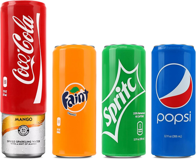 #ad Silicone Can Covers That Look like Soda for 12 Oz Skinny Cans 4 Pack Beer Coz $27.99