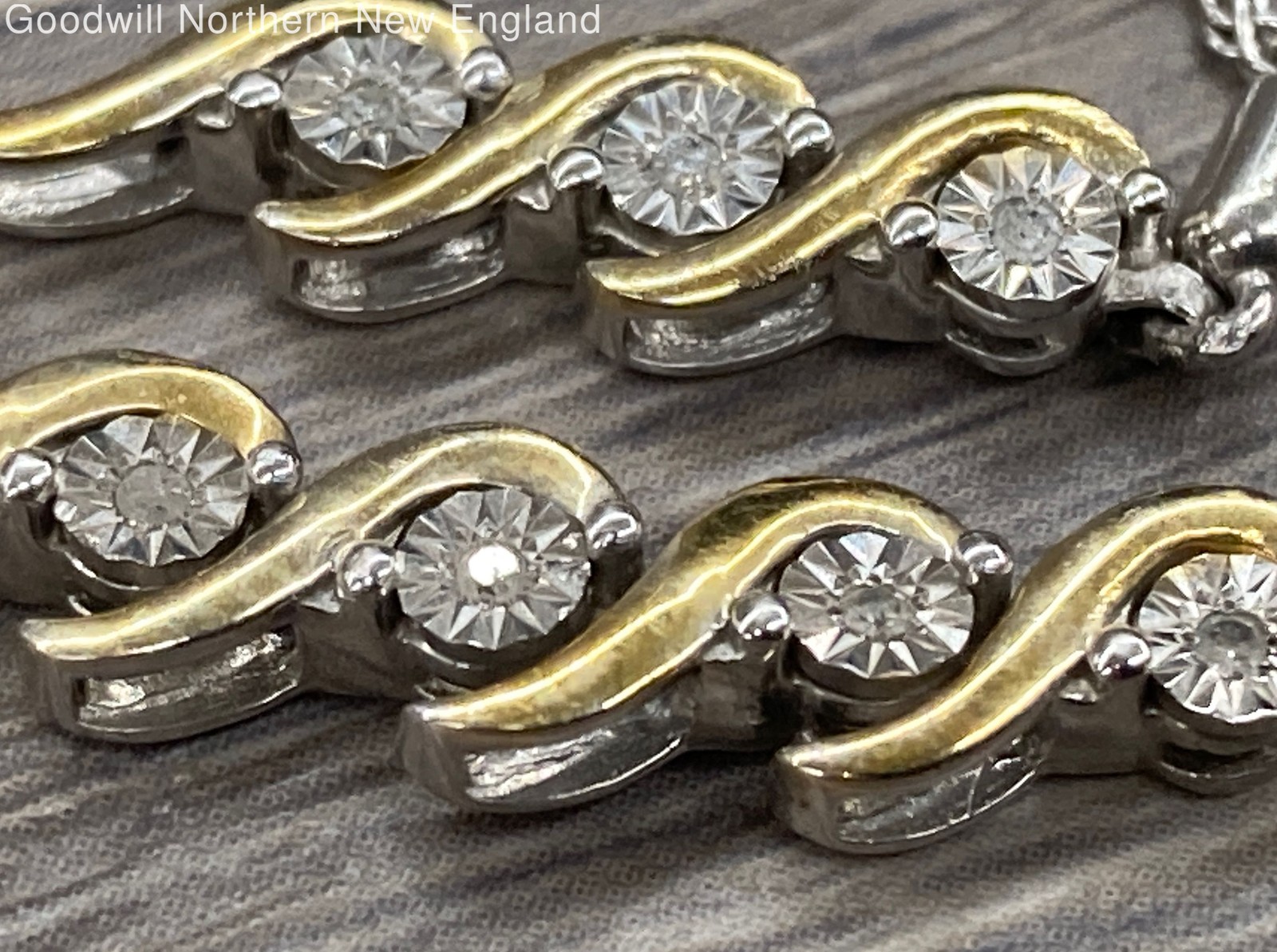 925 Sterling Silver Adjustable Pull Chain Diamond… - image 3