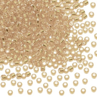 Round Glass Beads Penta Angel 2200Pcs 2mm Mini Craft Loose 2mm, Champagne 