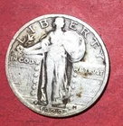 1929S US Standing Liberty SILVER Quarter! "San Francisco" Mint! Good! Old Coin!