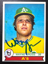 1979 Topps WAYNE GROSS Autographed Baseball Card #528 A'S