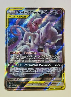 Pokémon Mewtwo & Mew GX SM191 TAG TEAM Promo Full Art Holo 270 HP