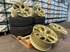 VAUXHALL VIVARO RENAULT TRAFIC MK2 MK3 ALUWERKS XT2 CONCAVE GOLD WHEELS + TYRES