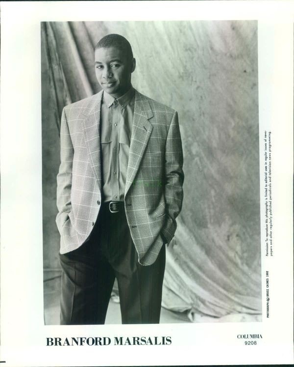 Press Photo: BRANFORD MARSALIS 8x10 B&W 1992