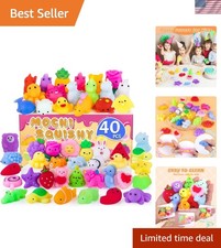 Delightful 40 Pcs Mochi Squishies - Perfect Birthday Gifts  Classroom Prizes
