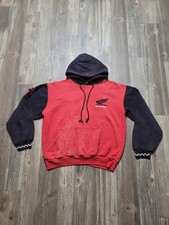 Honda Racing Hoodie Sweatshirt Mens Red Black Pullover The Red Riders Ride Red