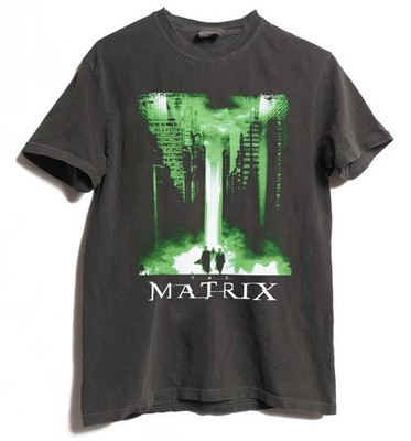 The Matrix movie retro style unisex charcoal t-shirt QT8351