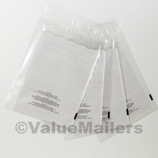 6000 12x17 1.5 Mil Bags Resealable Clear Suffocation Warning Poly OPP Cello Bag