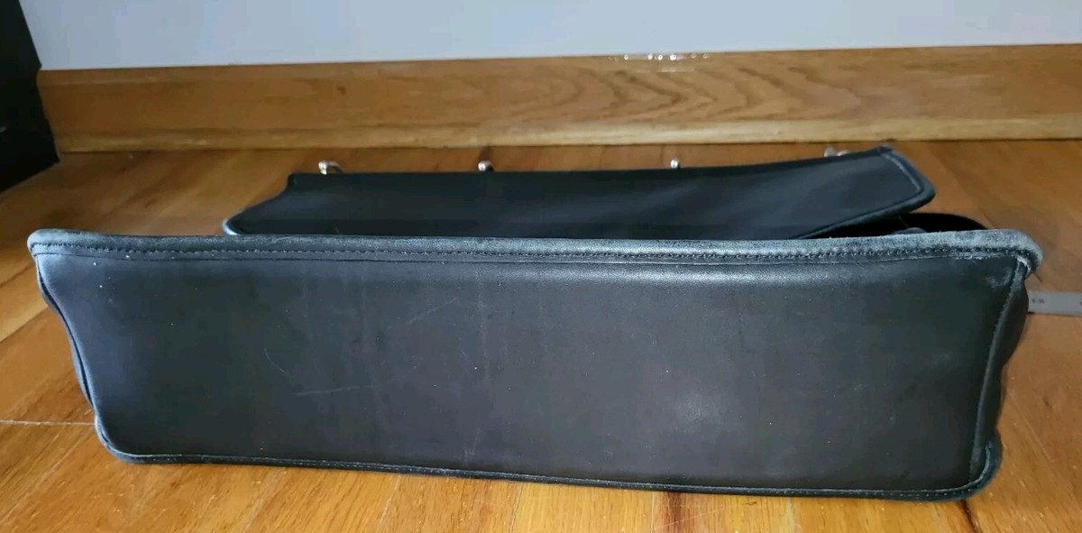 Vintage Coach 5266 Beekman Black Leather Messenger Bag Attaché