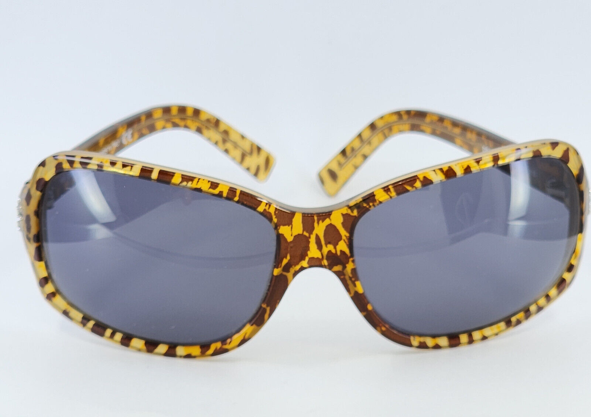 VTG DOLCE & GABBANA DG 418S 792 GRAY LENS LEOPARD ACCENT FRAME