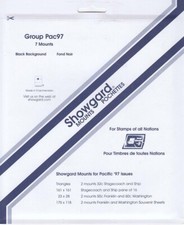 Showgard Stamp Mounts Set Lot For Group Pac 1997 Pacific Issues Black Fresh Pack