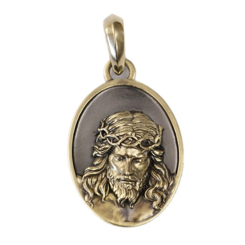 LINSION Solid Brass Suffering Jesus Christ Pendant Charms Belief Jewelry BR448A - Picture 1 of 10