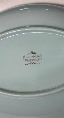 Franciscan Gladding McBean Silver Pine MCM Atomic 2 cuencos ovalados para servir 8,5” - Imagen 4 de 8