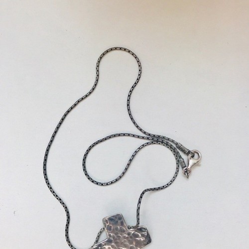 SILPADA OXIDIZED 925 HAMMERED CROSS PENDANT ON WOVEN CHAIN NECKLACE N0732 - Picture 9 of 12