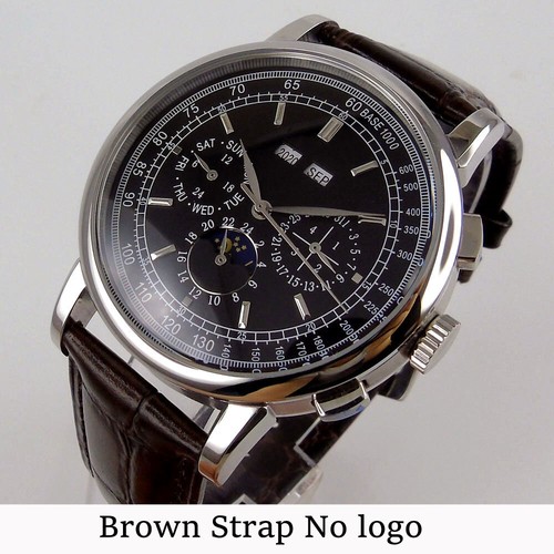 Corgeut 42mm Rose Gold Automatic Mens Watch Week Date Month Year Day/Night - Picture 16 of 38