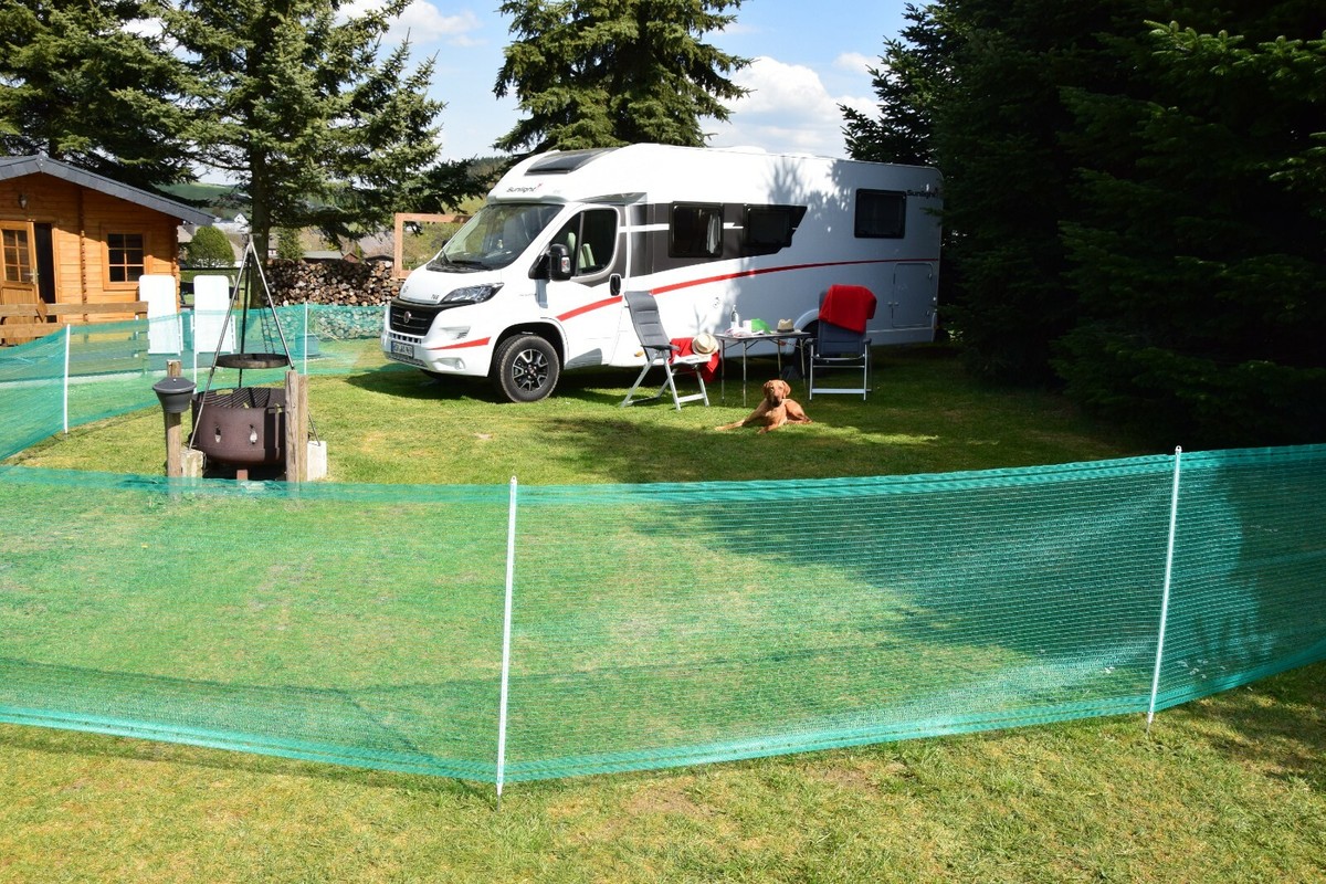 Warmfay Gartenzaun 1m X 20m - Mobiler Hundezaun Mit Stützpfählen