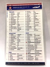 PIPER PA-28-180 CHEROKEE 180 QUICK REF CHECKLISTS 2 Cards p/n  PA-CHE-180-2