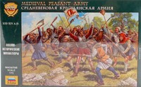 Medievale Bauernheer Soldat Figur Kunststoff Bausatz 1:72 Modell Zvezda