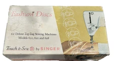 Vintage Singer Deluxe 620 625 628 Sewing Machine Fashion Disc Touch & Sew .  14