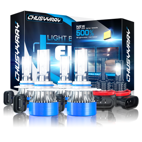 For Toyota RAV4 2006 2007-2012 LED Headlight High Low Beam Fog Light Bulbs Kit