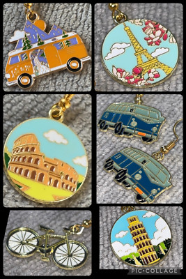 KAUFEN SIE 2 ERHALTEN SIE 1 GRATIS Reise & Wahrzeichen Ohrringe USA Italien Frankreich Big Ben Eiffel Expl