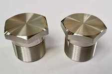Norton Commando stainless steel fork stanchion top nuts