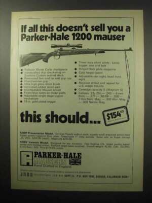 1970 Parker-Hale 1200 Mauser Rifle Ad - This Sell You