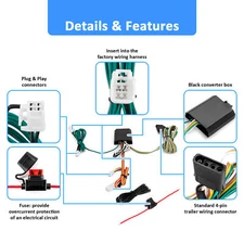 Trailer Tow Hitch Wiring Harness For Toyota RAV4 2019-2020 2021 2022 2023 2024