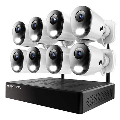 10 Channel 4K Wi-Fi NVR Security System with 2TB Hard Drive and 8 Wi-Fi IP 4K De