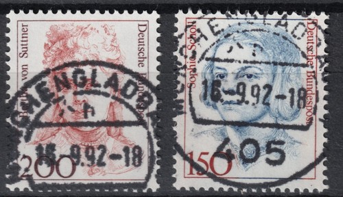 BRD Frauen Mi. - Nr. 1497 - 1498 mit zentrischen Vollstempel MÖNCHENGLADBACH