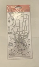 Fiskars Wanderlust  Stamps 18 Clear Stamps Included