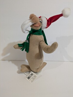 Annalee 8'' Silver Sparkle Walrus Christmas Doll 2013 Tusks w/ Tag, Scarf, & Hat
