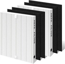 2 Premium HEPA Filters Compatible with Coway AP-1512HH-FP (2 Hepa & 4 Carbon)