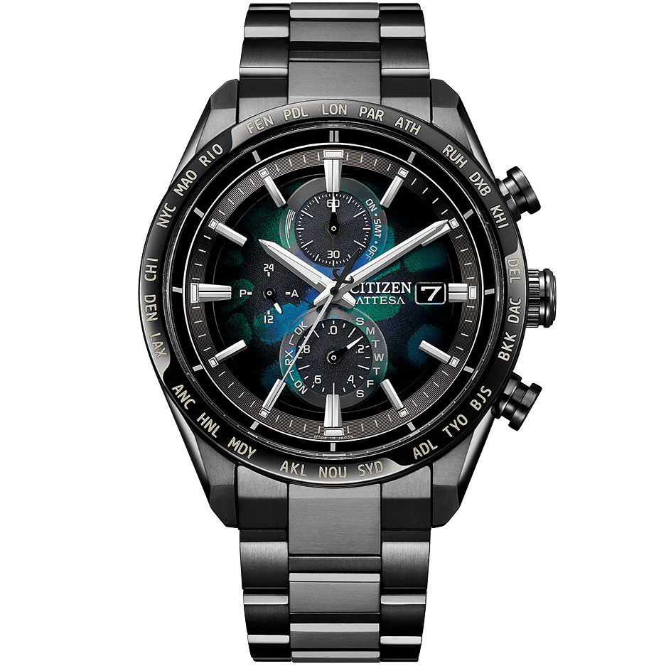 あさこです。 CITIZEN ATESSA AT8286-65E LAYERS of TIME Limited Titanium Radio