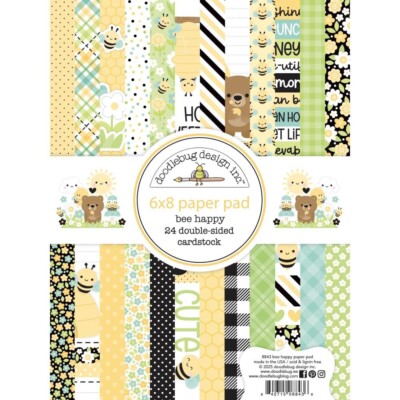 Doodlebug ~ BEE HAPPY ~ 6x8 Paper Pad