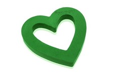 Steckschaum-Herz, 37 cm, offen, Blumen-Steckmasse, Herzen, Blumen-Gestecke nass