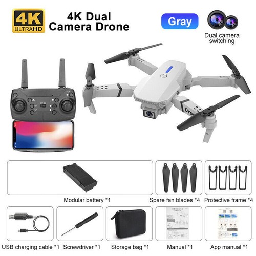 E88 Pro Drohne 4K HD Kamera Positionierung WiFi FPV Professional RC Quadcopter - Bild 17 von 21