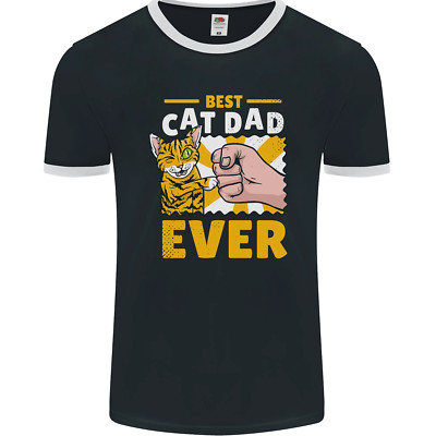 Lustiges Vatertag Herren Ringer T-Shirt Bester Katzenpapa aller Zeiten FotL