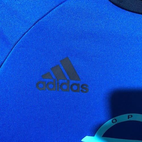 Feyenoord Training Jacket Long Sleeve Blue Adidas Polyester Young Size L - Picture 2 of 13