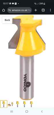 Yonico 13128 - Finger Grip Router Bit, Schnitthöhe: 1-1/16'' - 1/2'' SchaftM*