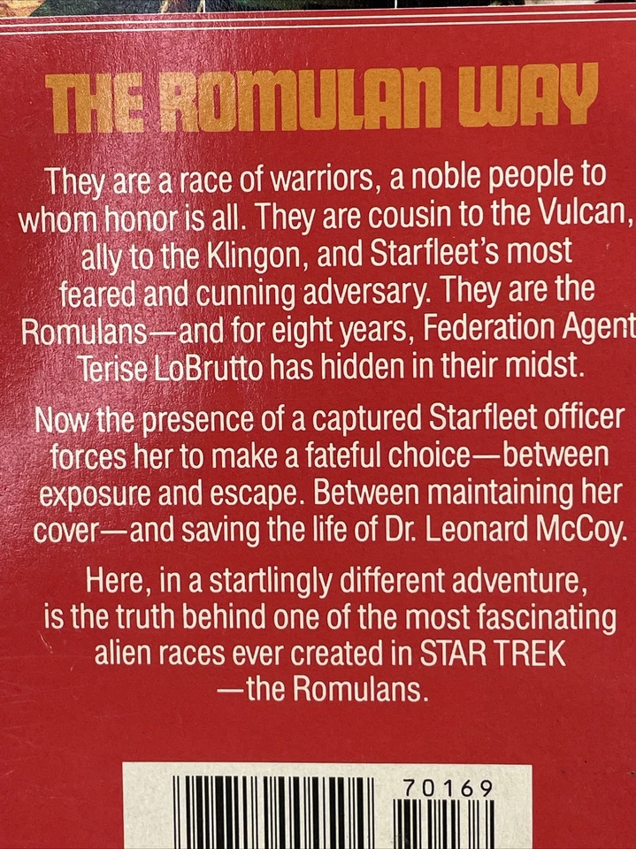 Star Trek The Romulan Way #35 Vintage 1st Pocketbook Book Foto 4 de 4
